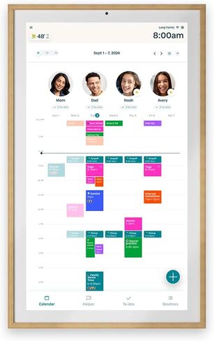 Hearth Display 27" Digital Calendar for Families, Interactive Touchscreen, Custom Wall Mount, Light Wood Frame in Saudi Arabia