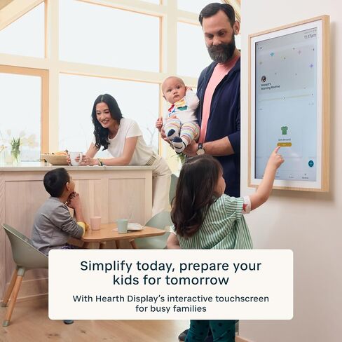 Hearth Display 27" Digital Calendar for Families, Interactive Touchscreen, Custom Wall Mount, Light Wood Frame in Saudi Arabia