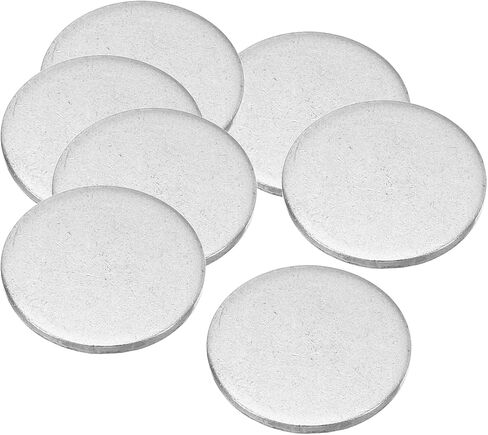 Patikil 10mm Steel Disc ، 100pcs دائرية ختم ختم الفراغات علامات الدائرة الدائرة الدائرة دائرة صفيحة ميتال سترايك داي لنقش حرفة المجوهرات ختم ، 0.4in in Kuwait