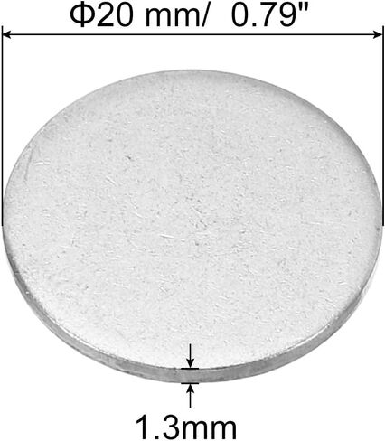 Patikil 10mm Steel Disc ، 100pcs دائرية ختم ختم الفراغات علامات الدائرة الدائرة الدائرة دائرة صفيحة ميتال سترايك داي لنقش حرفة المجوهرات ختم ، 0.4in in Kuwait