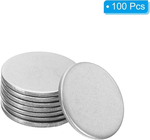 Patikil 10mm Steel Disc ، 100pcs دائرية ختم ختم الفراغات علامات الدائرة الدائرة الدائرة دائرة صفيحة ميتال سترايك داي لنقش حرفة المجوهرات ختم ، 0.4in in Kuwait