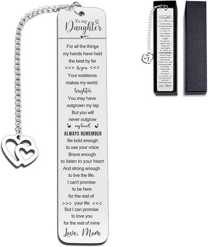 Bookmarks for Daughter Kids, Birthday Gifts for Daughter from Mom, Mother Daughter Gifts Book Mark for Girls in Saudi Arabia