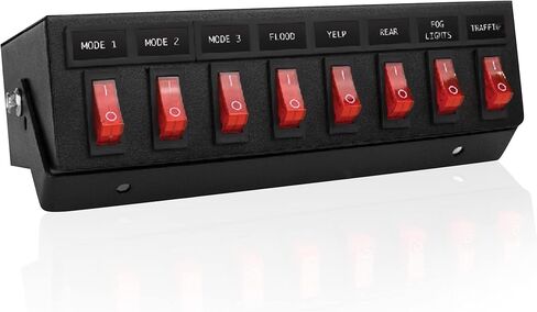 Ultra Bright Lightz 1100 6-Switch Backlit Controller Box | Emergency Vehicle Strobe Warning Lights | Siren | Speaker in Saudi Arabia