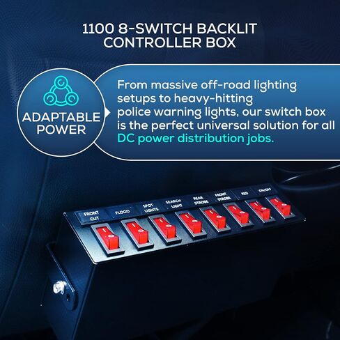 Ultra Bright Lightz 1100 6-Switch Backlit Controller Box | Emergency Vehicle Strobe Warning Lights | Siren | Speaker in Saudi Arabia