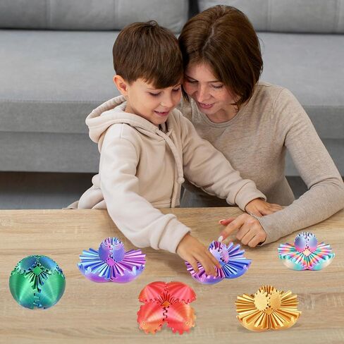 كرة التروس ، لعبة التروس المطبوعة ثلاثية الأبعاد تململ لعبة ، كرة تخفيف الإجهاد الحسية للأطفال والبالغين ، ADHD Autism Desk Stocker Suited Office Fun Office White Elephant Gift (Forest Green ، 3.15inches) in Kuwait