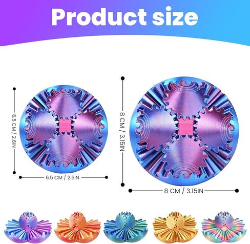 كرة التروس ، لعبة التروس المطبوعة ثلاثية الأبعاد تململ لعبة ، كرة تخفيف الإجهاد الحسية للأطفال والبالغين ، ADHD Autism Desk Stocker Suited Office Fun Office White Elephant Gift (Forest Green ، 3.15inches) in Kuwait