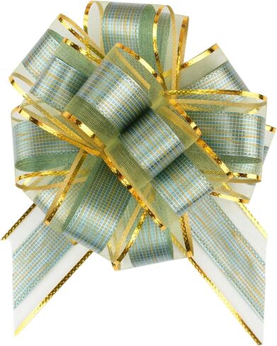 COOLAKE 20-Piece Pull Bows Set | Festive Gift Wrapping Ribbon for Christmas, Weddings, Birthdays & Occasions (Green) in Saudi Arabia