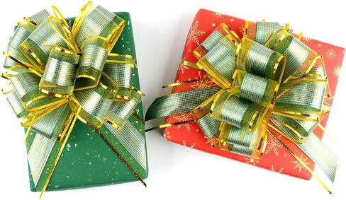 COOLAKE 20-Piece Pull Bows Set | Festive Gift Wrapping Ribbon for Christmas, Weddings, Birthdays & Occasions (Green) in Saudi Arabia