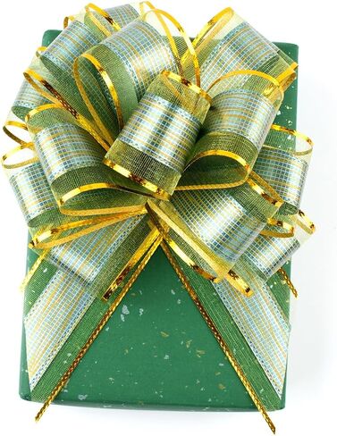COOLAKE 20-Piece Pull Bows Set | Festive Gift Wrapping Ribbon for Christmas, Weddings, Birthdays & Occasions (Green) in Saudi Arabia