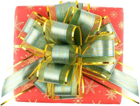 COOLAKE 20-Piece Pull Bows Set | Festive Gift Wrapping Ribbon for Christmas, Weddings, Birthdays & Occasions (Green) in Saudi Arabia