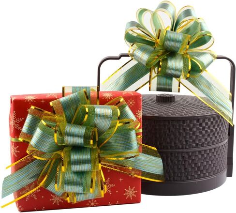 COOLAKE 20-Piece Pull Bows Set | Festive Gift Wrapping Ribbon for Christmas, Weddings, Birthdays & Occasions (Green) in Saudi Arabia