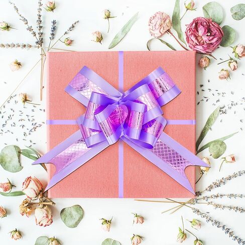 15 Pieces Large Gift Bows，6.5in Pull Bows for Gift Wrapping, Suitable for Gift Boxes, Baskets, Birthdays, Weddings, Christmas, Valentine's Day, Easter (Embossed Gold/Hunter Green, 6.5 inch) in Kuwait