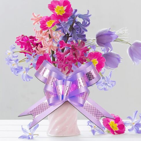 15 Pieces Large Gift Bows，6.5in Pull Bows for Gift Wrapping, Suitable for Gift Boxes, Baskets, Birthdays, Weddings, Christmas, Valentine's Day, Easter (Embossed Gold/Hunter Green, 6.5 inch) in Kuwait