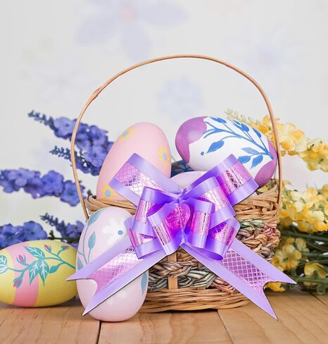 15 Pieces Large Gift Bows，6.5in Pull Bows for Gift Wrapping, Suitable for Gift Boxes, Baskets, Birthdays, Weddings, Christmas, Valentine's Day, Easter (Embossed Gold/Hunter Green, 6.5 inch) in Kuwait