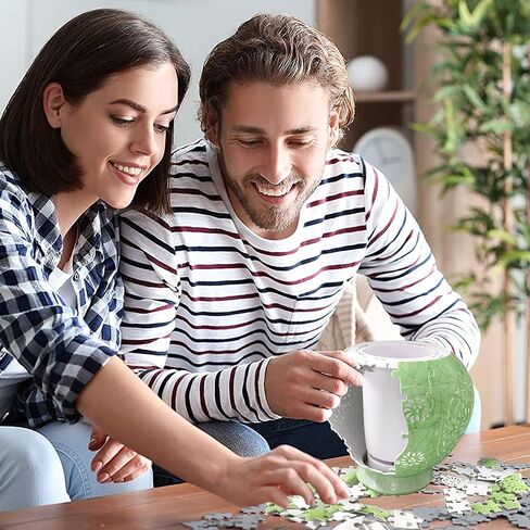 3D Puzzle Vase (Lighted Model) Unique Adult 3D Puzzle with Lighted Flower Arrangement Decorative Vase, Housewarming Gift. Suitable for Home Office Collection Decoration (Multicolor Floral) in Kuwait