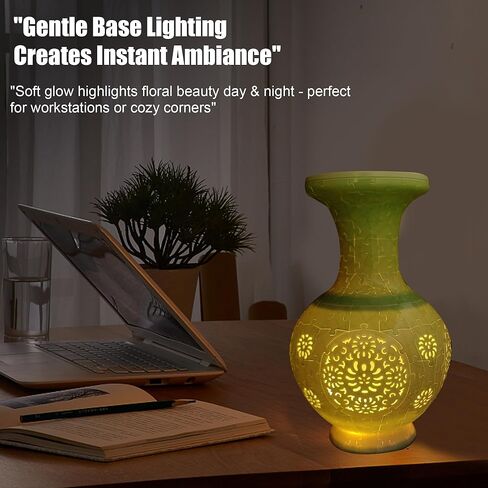 3D Puzzle Vase (Lighted Model) Unique Adult 3D Puzzle with Lighted Flower Arrangement Decorative Vase, Housewarming Gift. Suitable for Home Office Collection Decoration (Multicolor Floral) in Kuwait