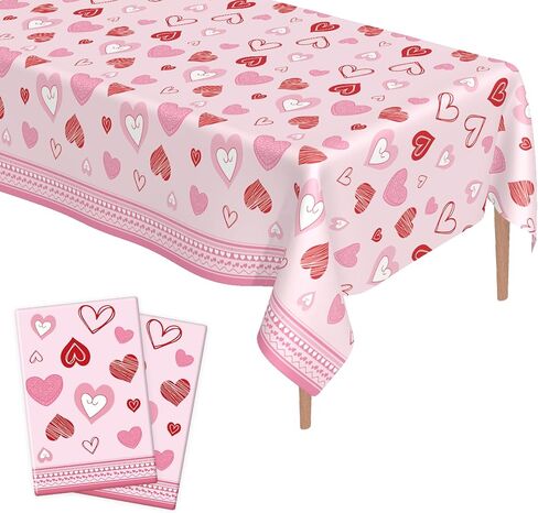 Halloween Tablecloth, 2 PCS 54" X 108" Halloween Tablecloth Plastic for Halloween Decorations, Rectangle Halloween Table Cloth Disposable Trick or Treat Pumpkin Witches Table Cover for Halloween Party in Kuwait