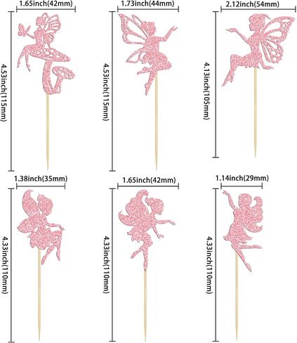 Gyufise 24Pcs Fairy Cupcake Toppers Glitter Ballet Dancer Flower Angel Fairy Cupcake Picks Decoration for Wedding Bridal Shower Baby Shower Birthday Party Cake Decorations Supplies Gold in Kuwait