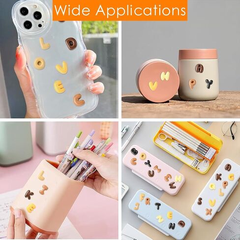 Stiesy 100 Pcs Opaque Resin Letter Slime Charm Randomly Mixed Alphabet Flatback No Hole Beads Nail Art Charms Decoden Cabochons for Scrapbooking Embellishment Hair Clips Jewelry Making DIY Craft in Saudi Arabia