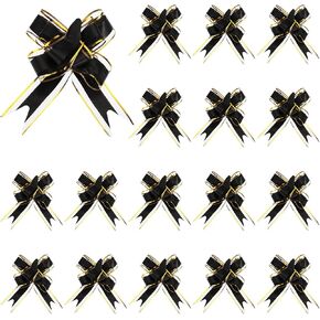 UXCELL 50PCS أصفر أقواس السحب 5.9 بوصات واسعة هدايا كبيرة الشريط لأقواس هدية هدية سلال الهدايا ديكور حفلات الزفاف عبوات الزهور والتغليف والزينة in Kuwait