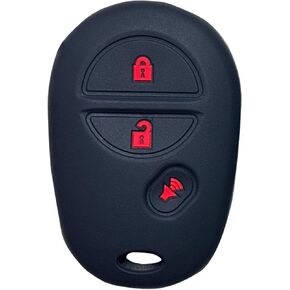 Key Fob Cover for Toyota Tacoma: 3 Buttons Key Fob Case Fit for Toyota Sequoia Sienna Tacoma Tundra 2005-2020丨Remote Protector GQ43VT20T 1710A-1T 89742-AE010 GQ43VT20T 1470A-1T丨 (Pink)
