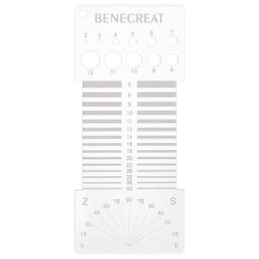بطاقة تحكم Benecreat acrylic spinner ، أداة الحياكة 6.3x2.7 بوصة ، حاكم مجموعة الدوران متعددة الوظائف للغزل المفرط لقياس الكروشيه هوك ، سميكة 4 مم