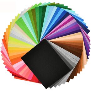 60pcs ملاءات القماش المصنفة ، 8 × 12 بوصة ، ملاءات متنوعة ، لون ، حرفة قاسية سميكة 1 مم ،