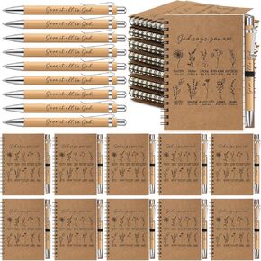 10 Sets God Says You are Bulk Mother's Day Church Gifts Mini Christian Journals and Bible Verse Pens Religious Notebooks Mother's Day Christian Gifts for Women Sunday School Teacher