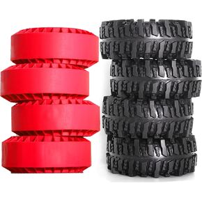 REDSPIDER • 1.9 Crawler Tires(4PCS) Silicone Rubber Insert Mud 1.9 Tires OD 4.65‘’ for 1/10 RC Crawler Car TRX4 TRX6 Axial SCX10 90046 SCX10 III AXI03007 Tamiya CC01 D90 D110