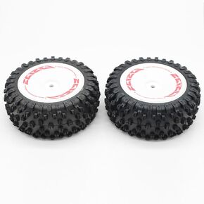 kingval استبدال العجلات الخلفية إطارات RC قطع الغيار متوافقة مع wltoys 124008 RC CAR