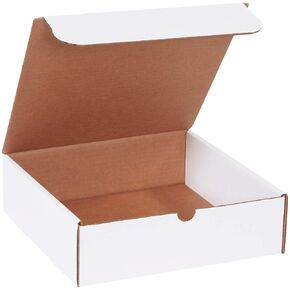 Box USA BML10103 الأدب البريد ، 10 "× 10" × 3 "، أبيض (حزمة 50)