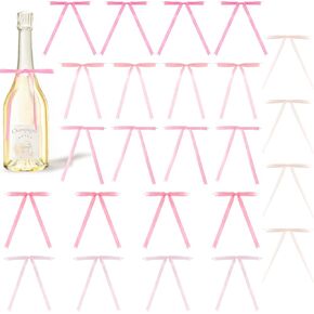 15pcs Black Satin Bows with Twist Tie, Pre-Made Bowknot Decoration for Candy Cookies Cake Wrapping, Classical Bows for Engagement Wedding Birthday Party in Kuwait