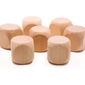10 PCS النرد الخشبي ، ألعاب النرد ، 6 من جانب زهر فارغ جولة زاوية مكعب DICE DIY Graffiti Dice Crafts Toy Dice Board Game Party Supplies Dice Dice (1.8cm) Dice.