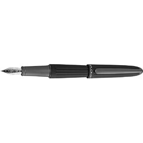 Diplomat - Aero - Fountain Pen في الفولاذ المقاوم للصدأ - غرامة - أسود - مقاومة وأنيقة - راقية - 5 سنوات ضمان