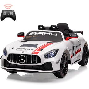 12 فولت ركوب السيارة للأطفال الذين يعانون من Contorl عن بُعد ، 35W*2 محركات مرخصة من Benz AMG ، سيارة رياضية تعمل بالبطارية ، قرن ، مصابيح أمامية LED ، مقعد كبير ، عجلات تجميع سهلة ، موسيقى للأولاد Girls ، Red Girl