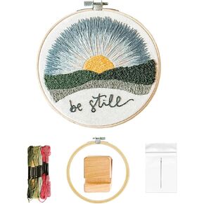 Elly & Grace, Christian Easy Embroidery Kit for Beginners and Adults Includes Needle, Threads,& Canvas Included (2 Kits)