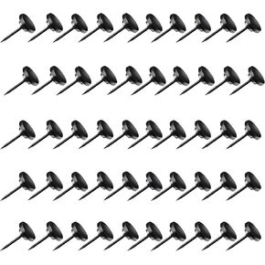 50Pcs Metal Push Pins, Thumb Tacks for Hanging Poster and Map, Heavy Duty Head Pin for Wall Corkboard Bulletin Board, Home Office Craft Accessories (Gold)