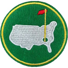 Masters Patch Golf Iron on Patches Golf Patches Iron على Pchses de Golf Masters Caddy Cashume Assumered Patch Patching for Hats Hats Backs Bags