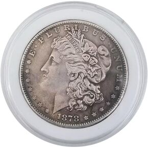 1878-P Morgan Coin with Display Case, Uncertified 1 Dollar US Type Coin Replica for Collection Party Gifts