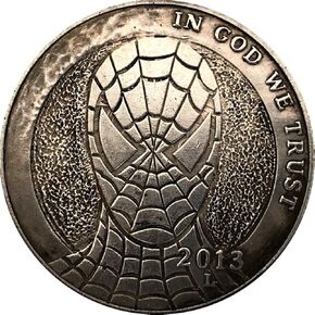 Spider-Man Coin Retro Hobo Art Coin Coin Coinir Replica Hobo Nickel Coin for Collection
