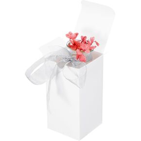 Unicopak 10 Pack 3x3x6 صناديق الهدايا صناديق هدايا بيضاء بيضاء ، مثالية لهدايا عيد الميلاد هدايا عيد الميلاد الحفلات الحفلات محلية الصنع والأعمال