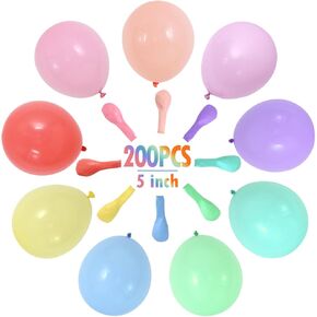 BEISHIDA 50Pack 5 Inch Pastel Balloons Thick Mixed Color Balloon, MultiColored Macaron Mixed Color Latex Balloons for Birthday Wedding Reception Engaged Baby Bridal Gift Party Decorations