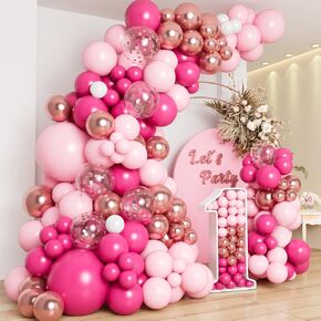 DBKL Red Black and White Balloon Garland Garland Arch Kit ذات الحجم المختلف باللون الأحمر الأسود الأبيض الفضي بالون للاستحمام عيد ميلاد جديد تخرج الزفاف ديكورات لعبة البوكر للسيارة