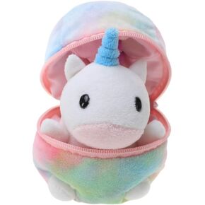 Plushland Plush محشوة حيوان 6 بوصات zip up egg hideaway لطيف الأصفر الباستيل وألوان عيد الفصح بولكا نقطة هدية مستوحاة للبنات والفتيان عيد ميلاد الأم (كتكوت عيد الفصح)