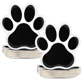 50pcs جرو Paw Print Party Party Plates Paper Paper Paper for Doged Birthday Party Party Decorations Dog Paw Prints Dinn