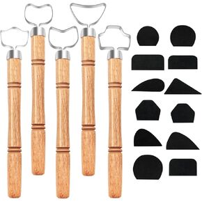 Geryvtee 5 PCS Clay Prouderer Tool Tools Pottery Carving Tools 12 PCS Pottery Making Making Tool Moulds Tools Pottery Att