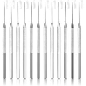 12 PCS Ceramic Clay Needle Tools, Pottery Sculpture Needle Detail Tools, Polymer Clay Tools Pottery Tools, Stainless Steel Sculpting Tools Supplies for Carving Texture Art
