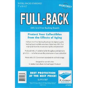 E. Gerber Full Back Boards - Standard - 50ct Pack