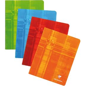 دفتر Clairefontaine Staplebound - محكم W/Margin 48 Sheets - 6 1/2 × 8 1/4 - تم بيعه بشكل فردي (لون غطاء متنوع تم اختياره عشوائيًا)
