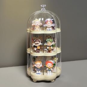 مربع عرض دمية شفافة ، عرض Doll Display Stand for Pop Mart Lego Collectibles Action ، مقاوم للأغبار ، عرض شامل للدمى LEGO